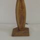 French vintage gold retro resin table lamp with marble effect cone shade.
