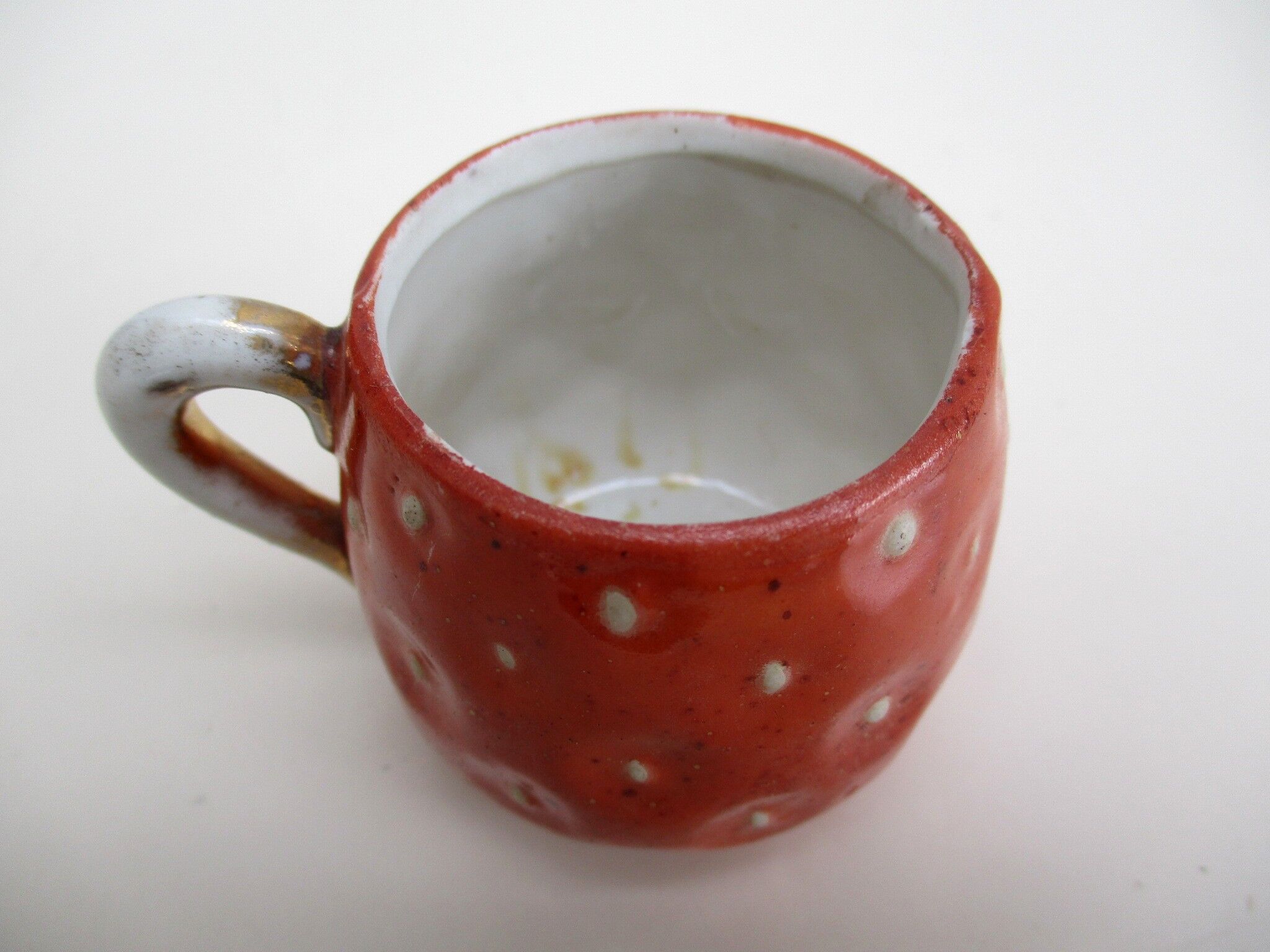 Small antique porcelain cup "strawberry"