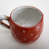 Small antique porcelain cup "strawberry"