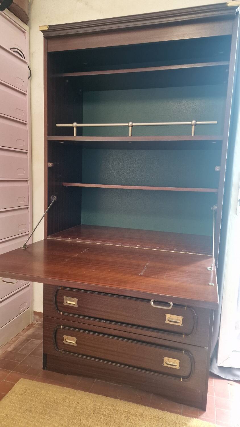 Vintage navy style secretary