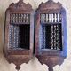 Pair of oriental wall sconces - Moucharabieh - Syria/Lebanon