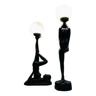 Paire de lampes danseuses