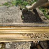 Old large-format mirror 88x133cm