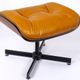 Lounge chair & son ottoman - leather & alu, xxth century