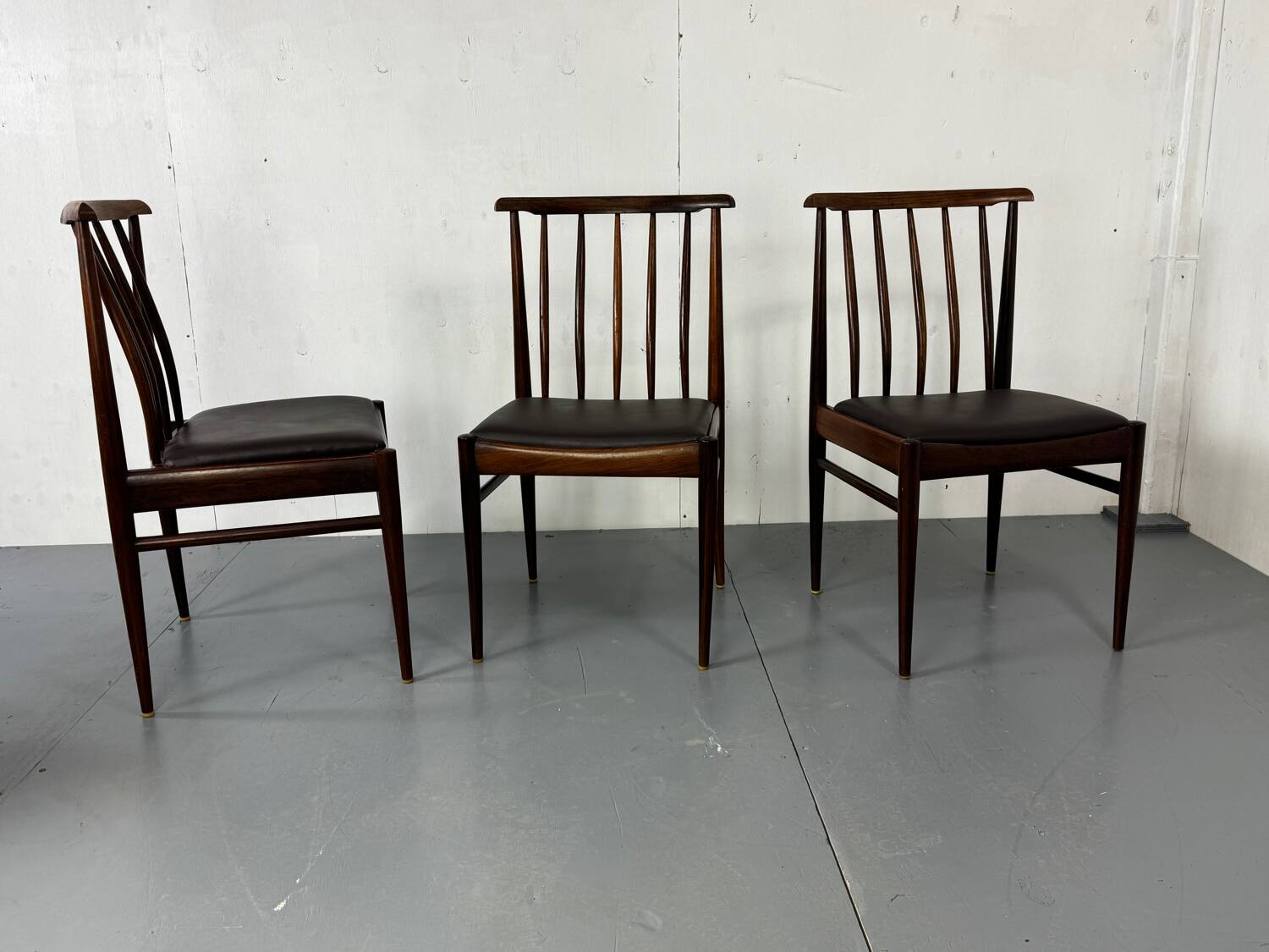AWA Rosewood Danish design Dining Chairs, 1960s, Set of 3