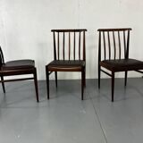 AWA Rosewood Danish design Dining Chairs, 1960s, Set of 3