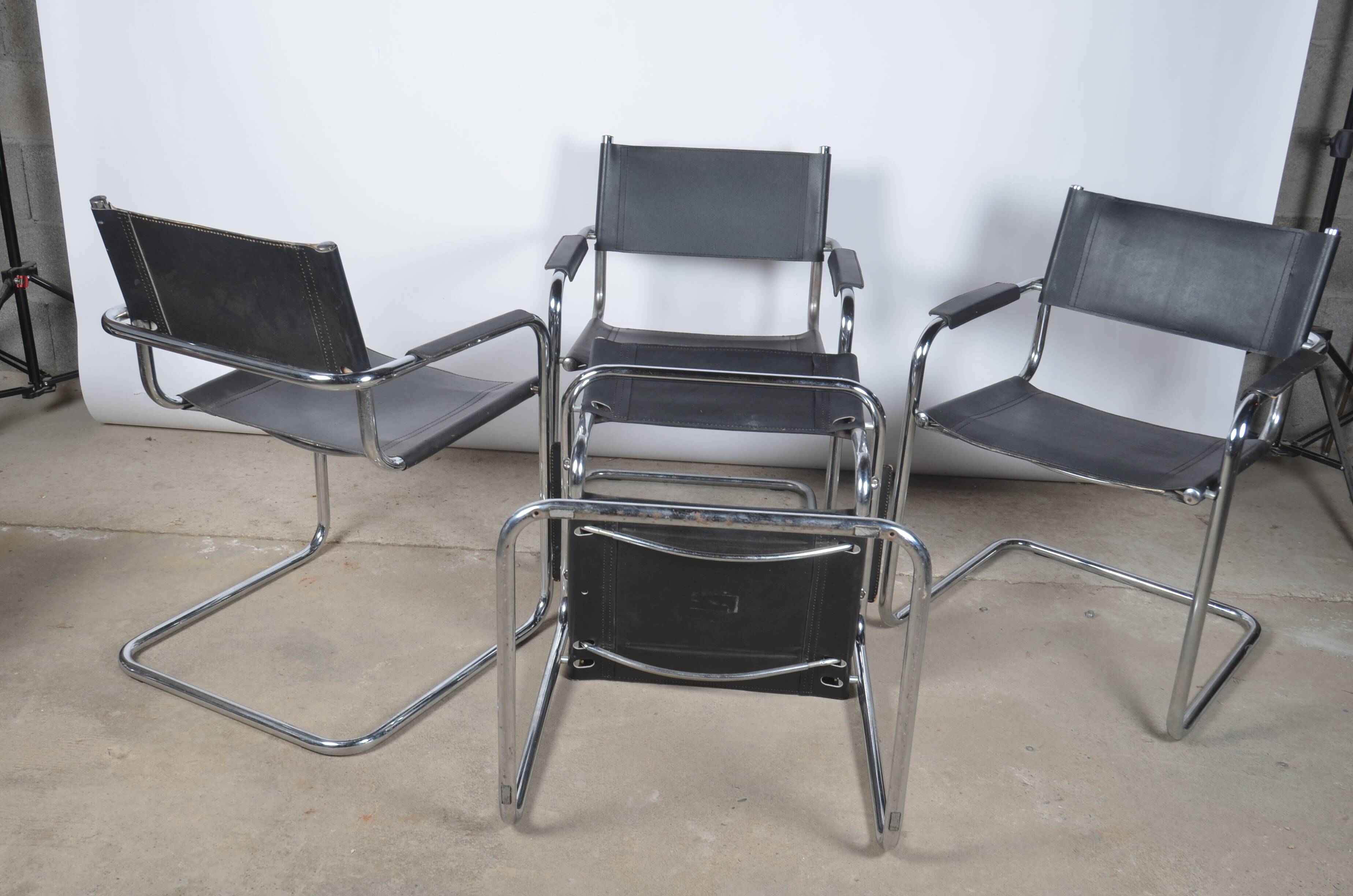 Bauhaus style cantilever armchairs