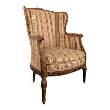 Bergère de style Louis XVI en chêne