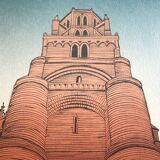 original lithograph by alain le foll, albi, 1978