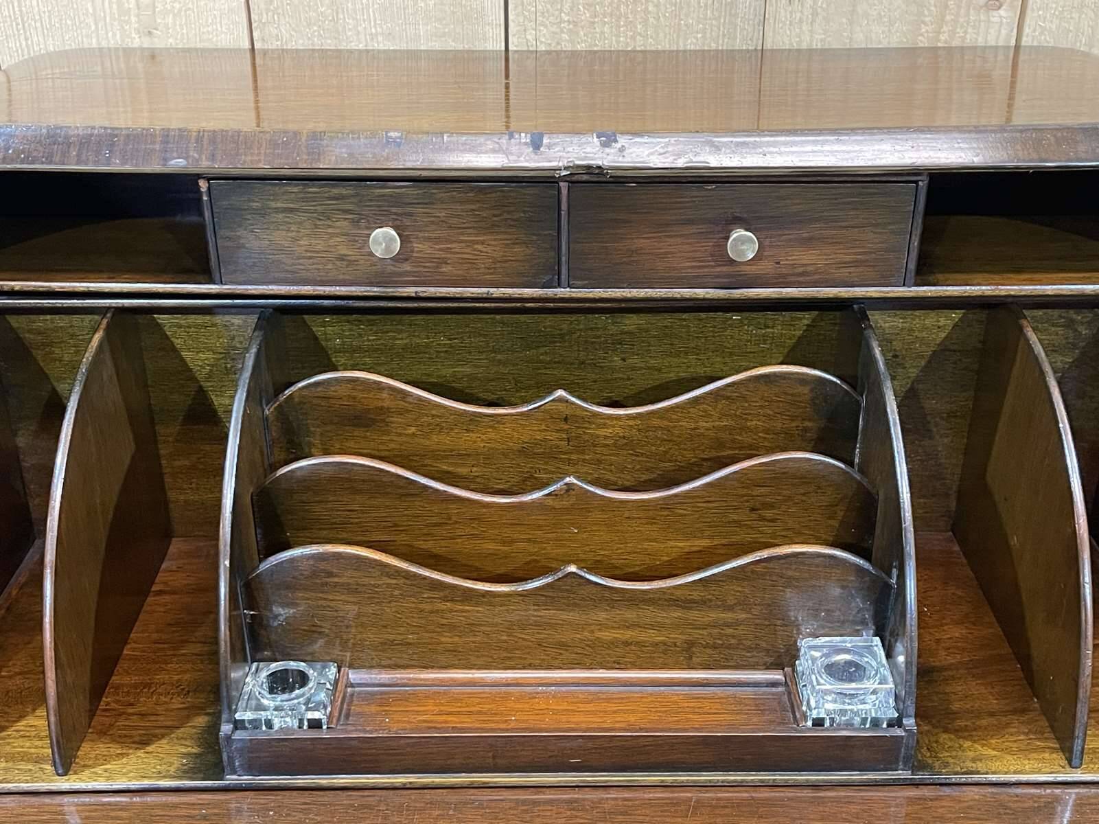 1930s English walnut back desk