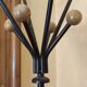 Vintage metal and wood coat rack