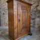 French antique oak wardrobe with one door, 18th century.