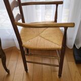 Chaise ancienne en bois paillée
