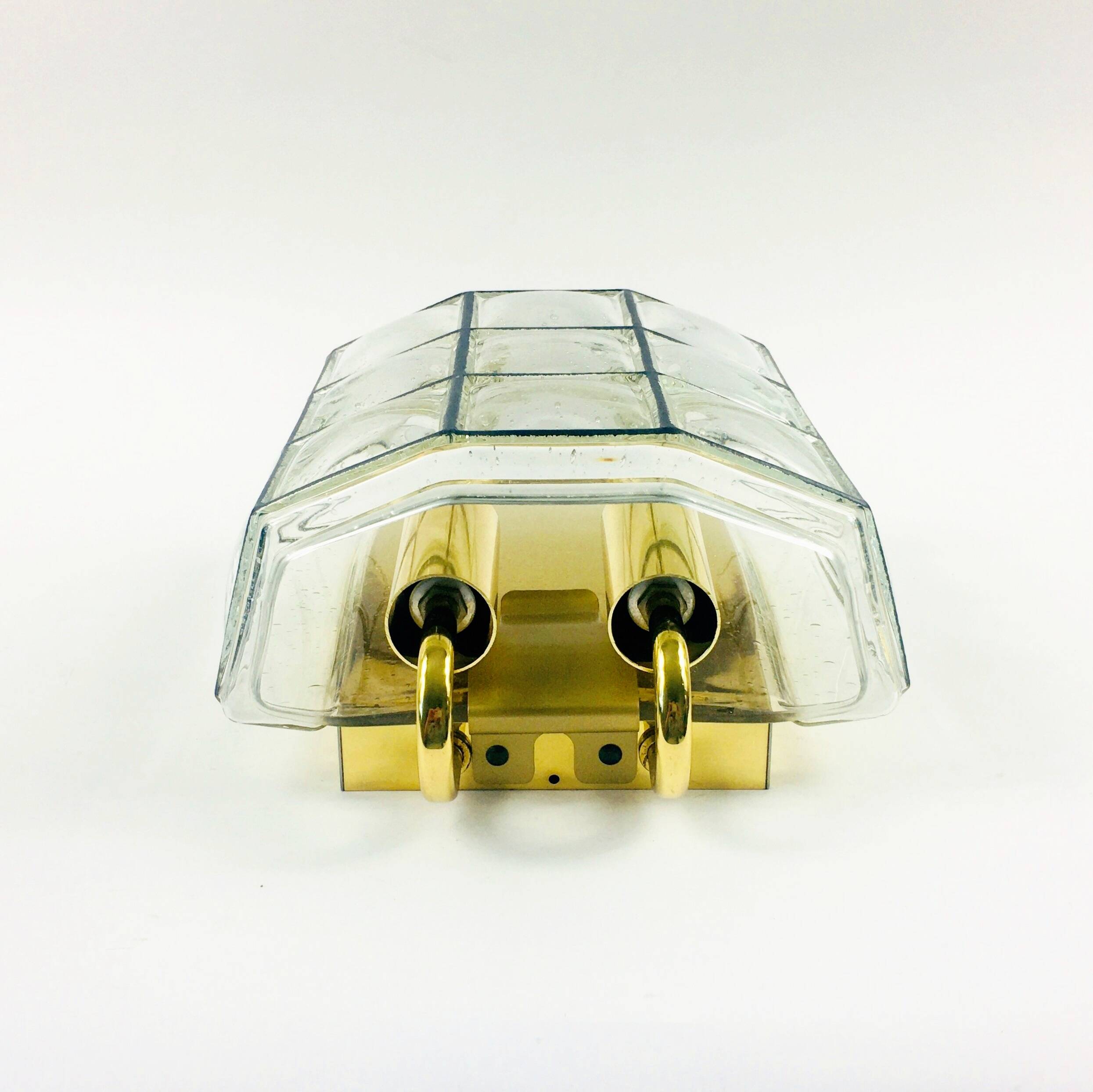 Pair of Mid-Century Glass Wall Lights/Sconces from Limburg, Germany, 1960s