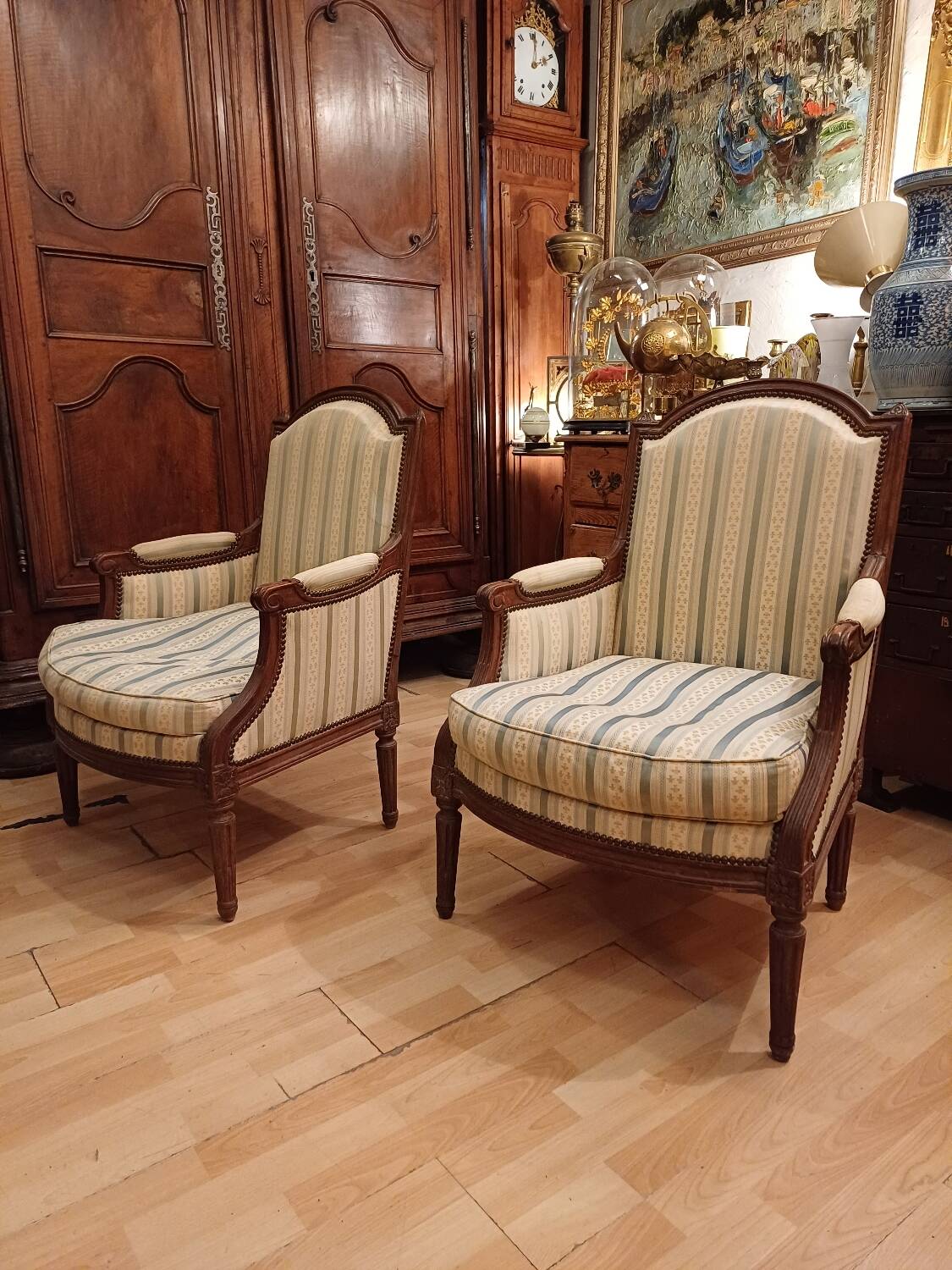 Paire de bergère époques Louis 16, 18 eme