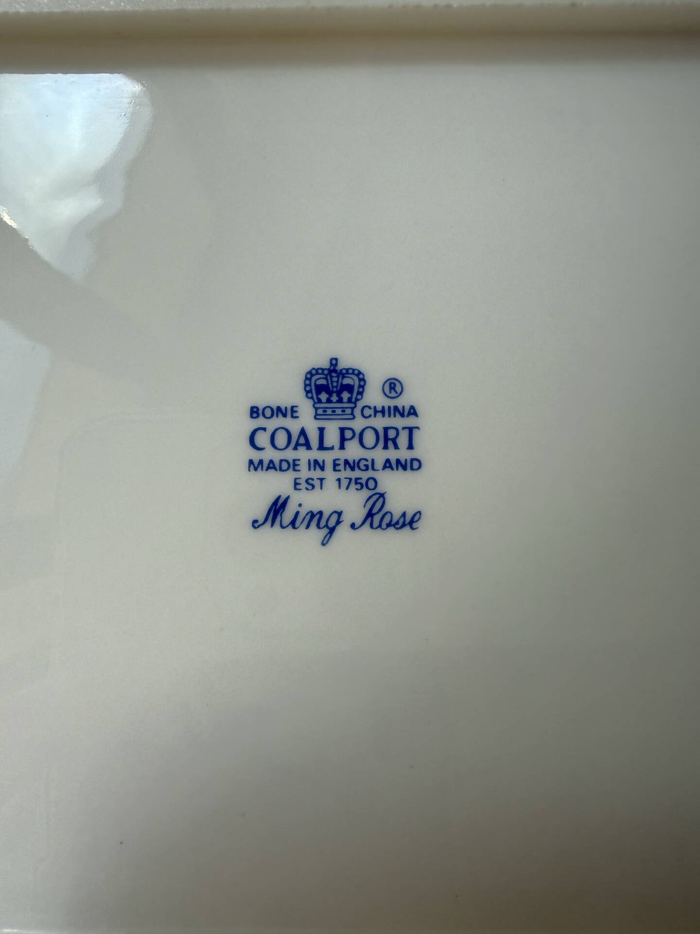 Coalport Ming Rose sandwich plate in English porcelain - vintage