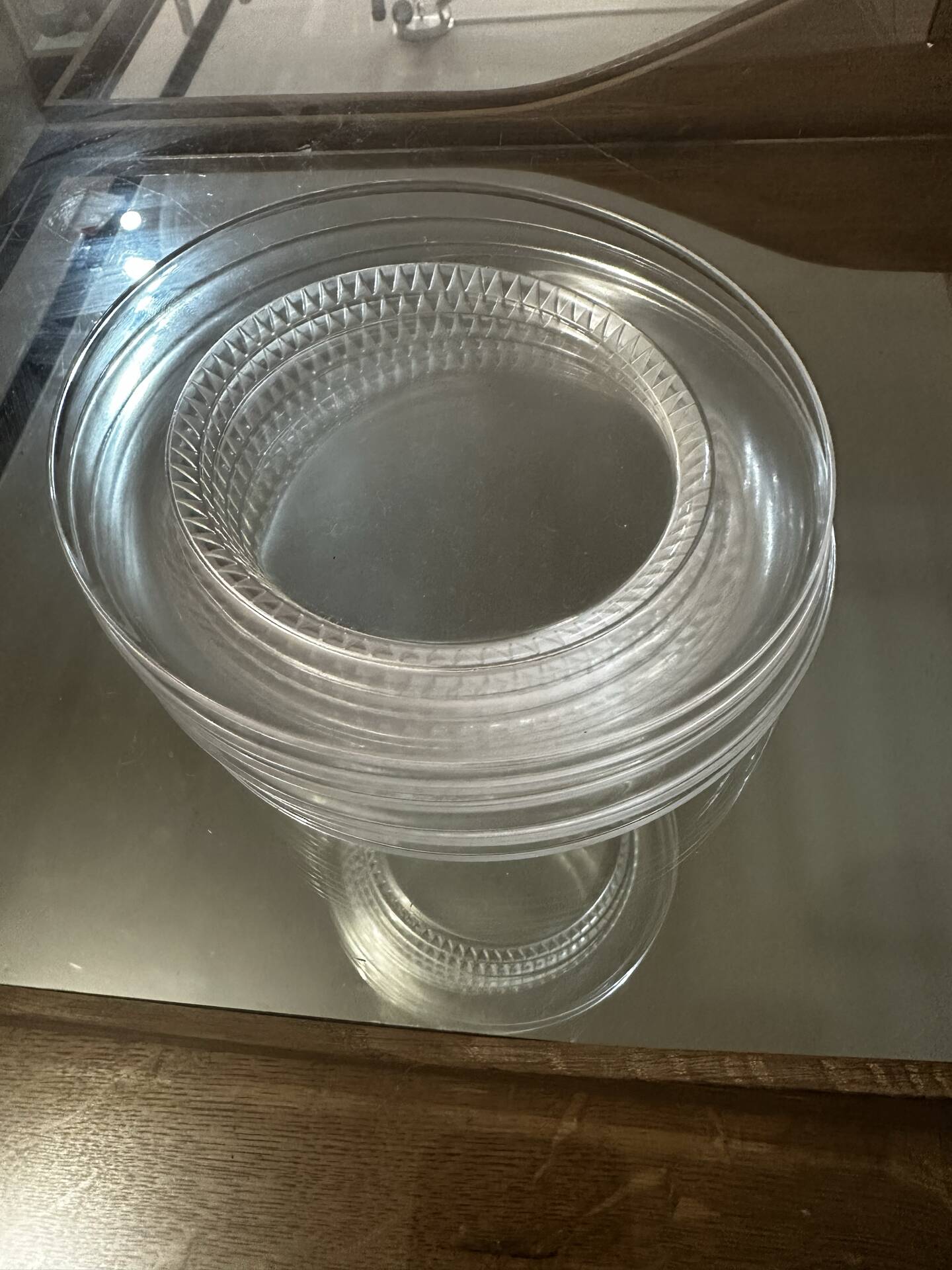 6 assiettes Lalique France modèle Bourgueil