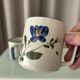 Ensemble de 3 mugs en céramique peints à la main – Style cottagecore / campagne C