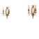 Pair of mirror wall lights in bronze - Maison Lucien Gau, Paris