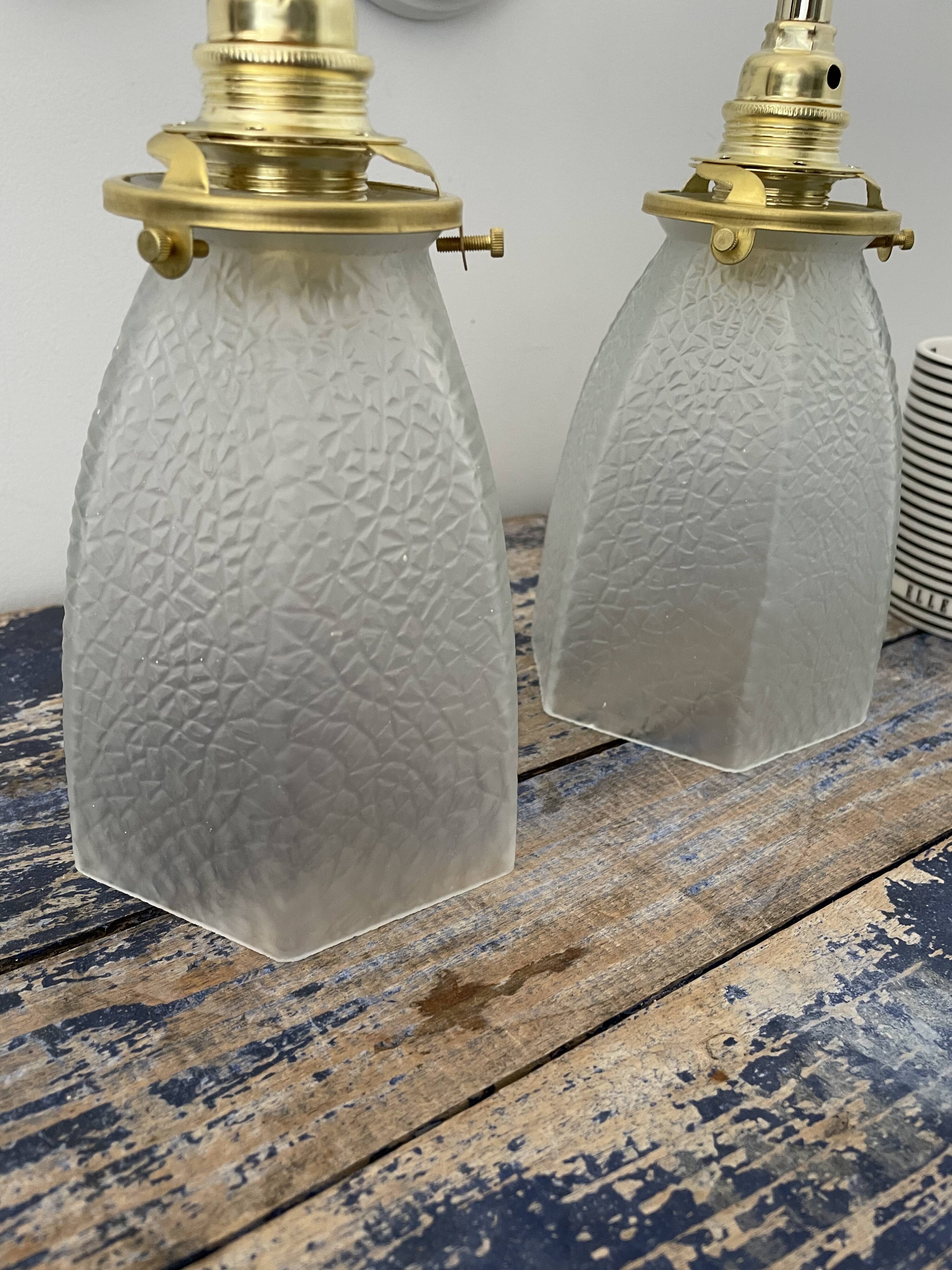 Pair of art deco wall lights