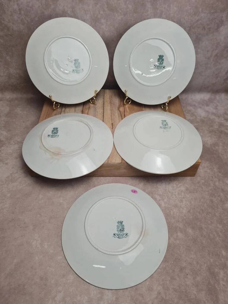 Set of 5 ironstone plates Gien model Sophia 💚