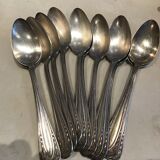 Set of 12 forks and 12 silver metal