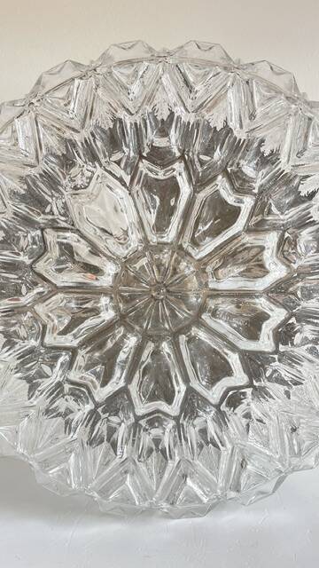 APPLIQUE Semi-Crystal Ceiling Light 1950s