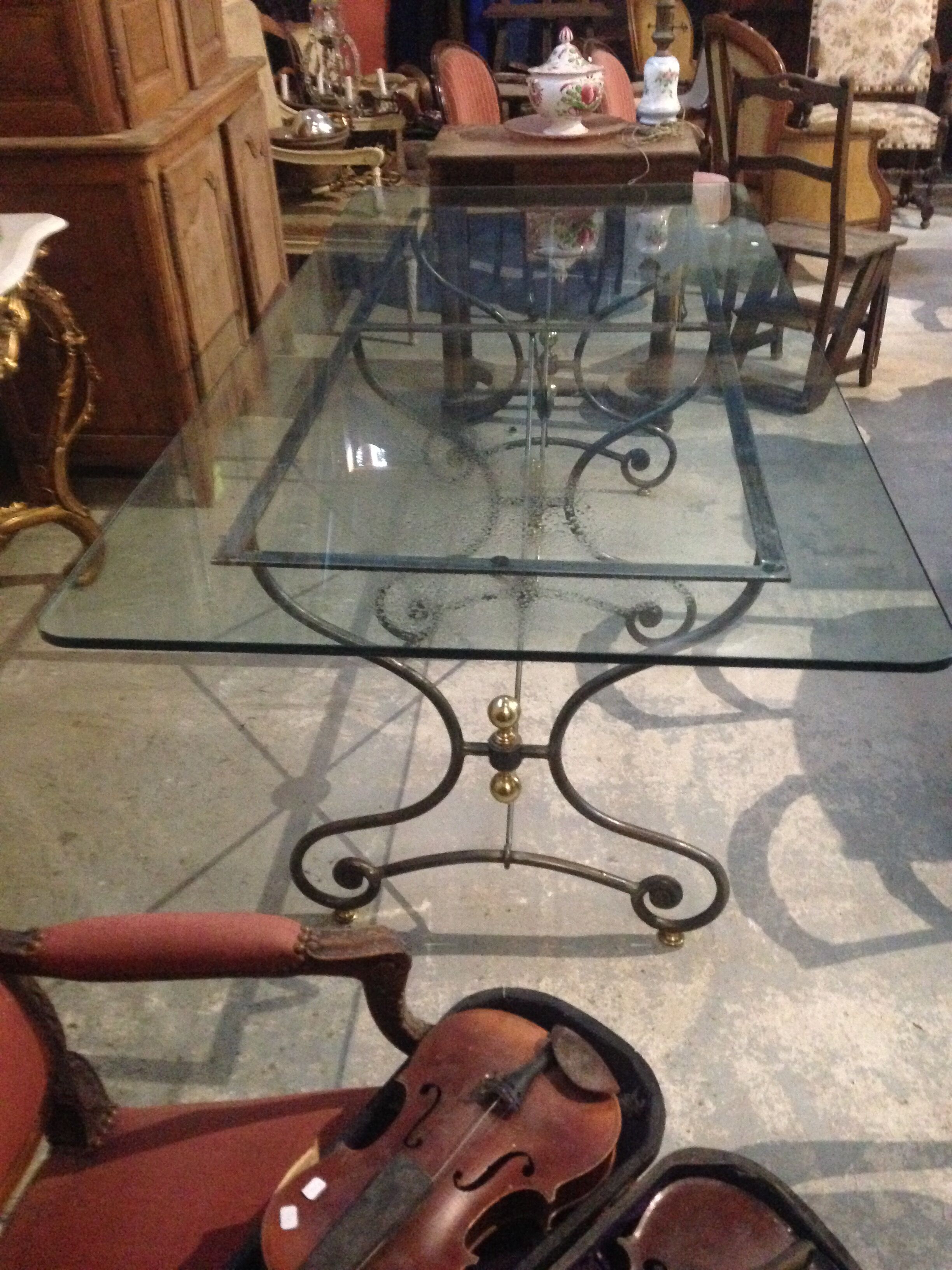 Modern glass table