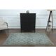 1970s vintage Turkish hand-knotted wool cotton green area rug 196x224