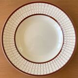 6 old Longchamp earthenware soup plates