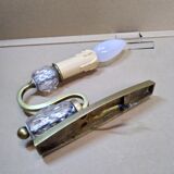 Pair of bronze and glass sconces 1940