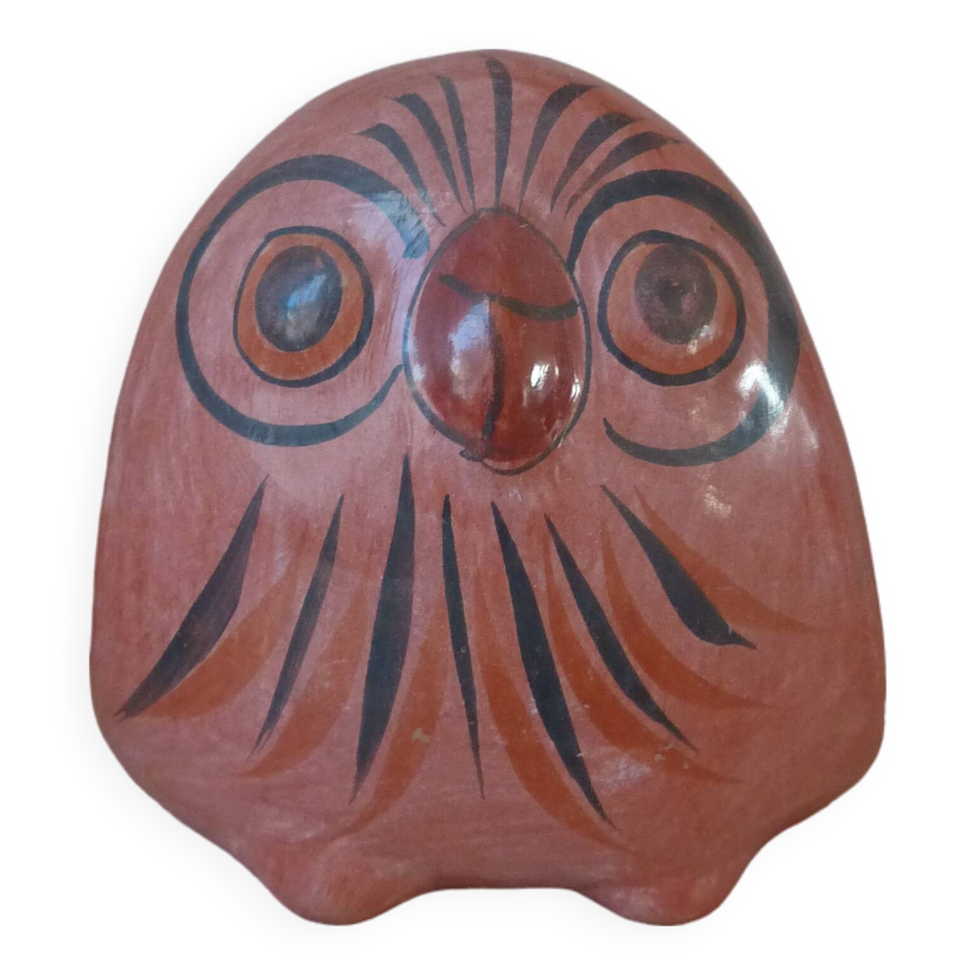 Vintage mexican owl decor bird dove ceramic hand painted tonala