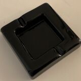 Black glass ashtray