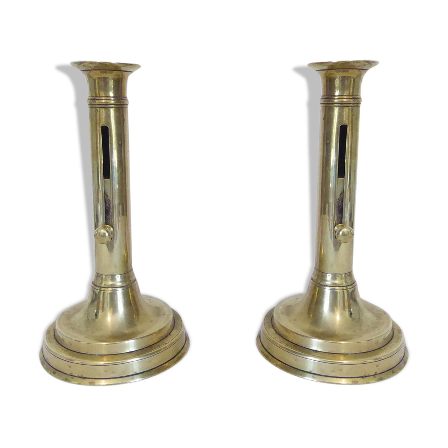 Pair of brass candlesticks