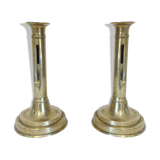 Pair of brass candlesticks
