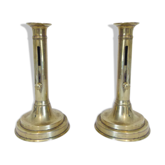 Pair of brass candlesticks