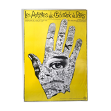 Original exhibition poster The artists of Gdansk in Paris, 1985 (large format)