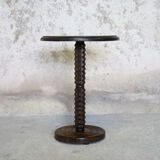 Solid oak pedestal wheel