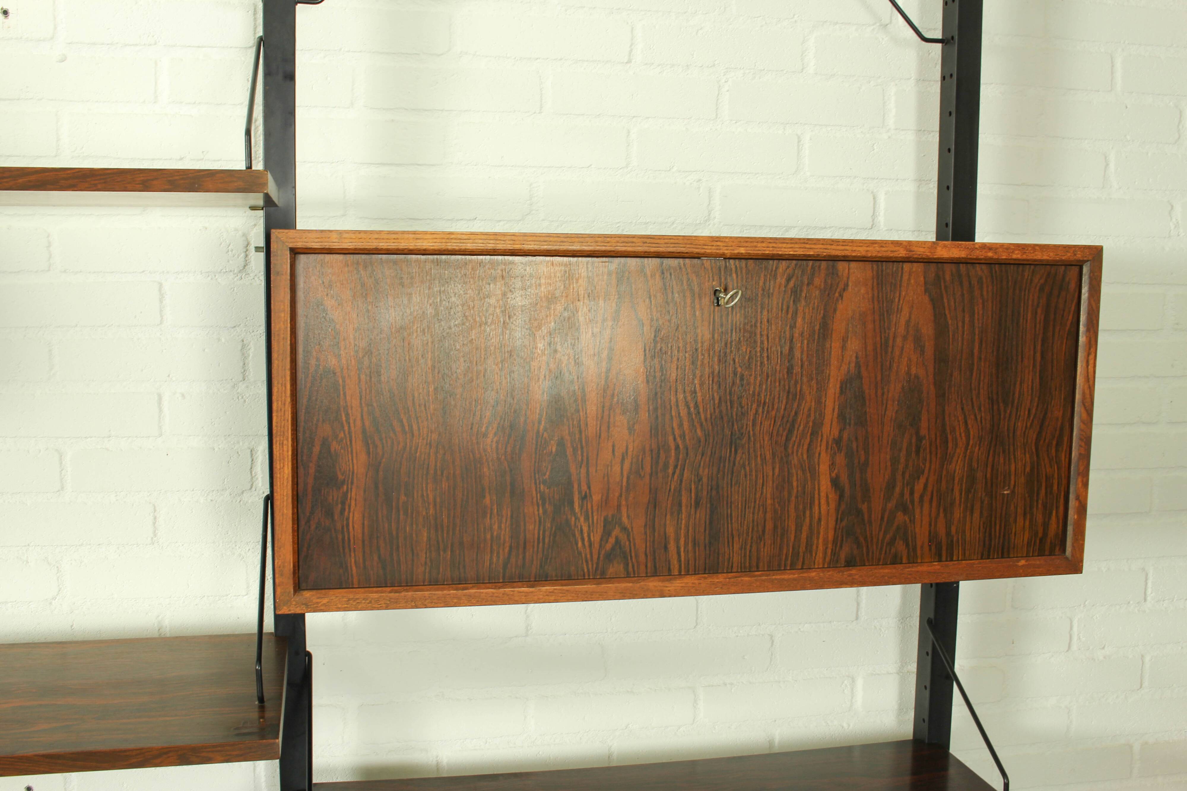XL Danish Modular Teak Wall Unit in Rosewood by Poul Cadovius, 1960s