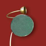 Antique brass and glass swan neck bedside lamp.