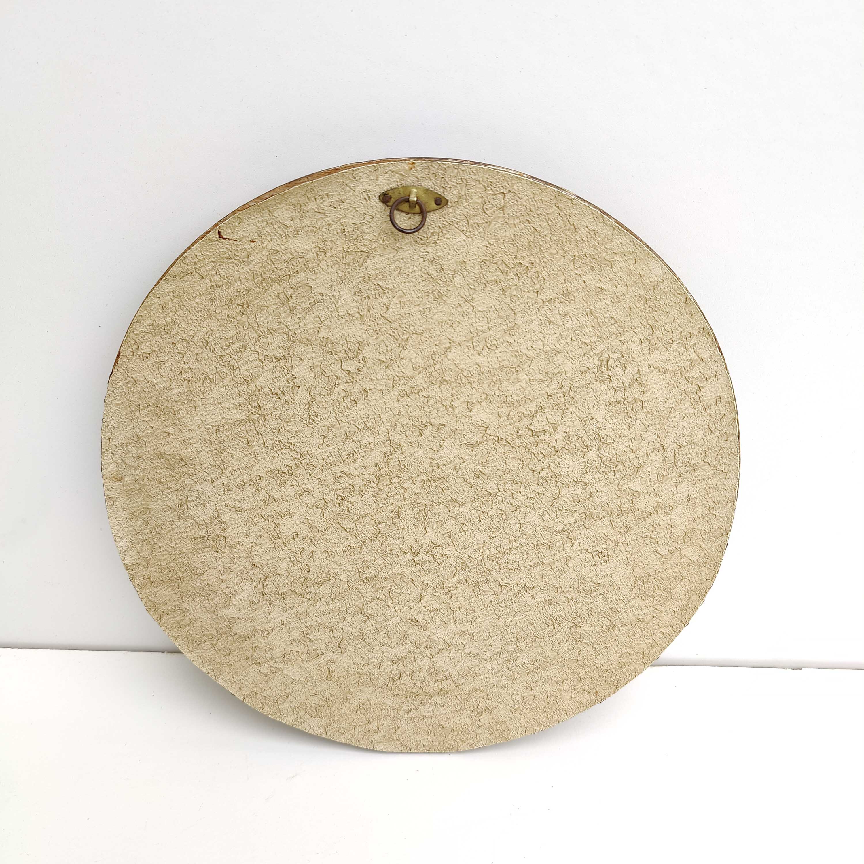 Round mirror gilded wood diameter 24cm