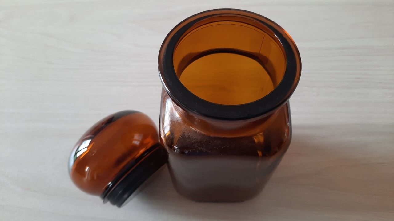Bocal verre ambré
