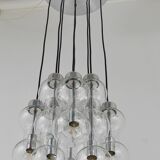 Impressive cascading hourglass chandelier Doria, Space Age, Germany, 1960s.