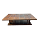 Scandinavian coffee table from the 50s in teak and aluminum