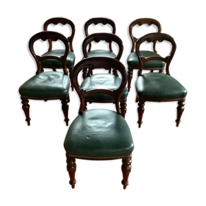 Lot de sept chaises Napoléon
