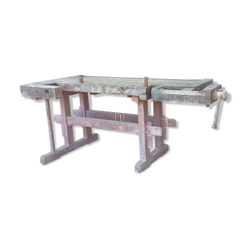 Solid wooden workbench