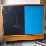 1960 buffet in wood and glass