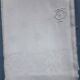 Party tablecloth - 2m30 x 5m30 - white damask monogrammed ct