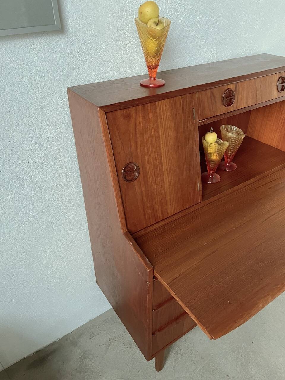 Danish teak secretary from the 60s