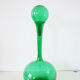 Italian bottle or decanter in green blown glass empoli